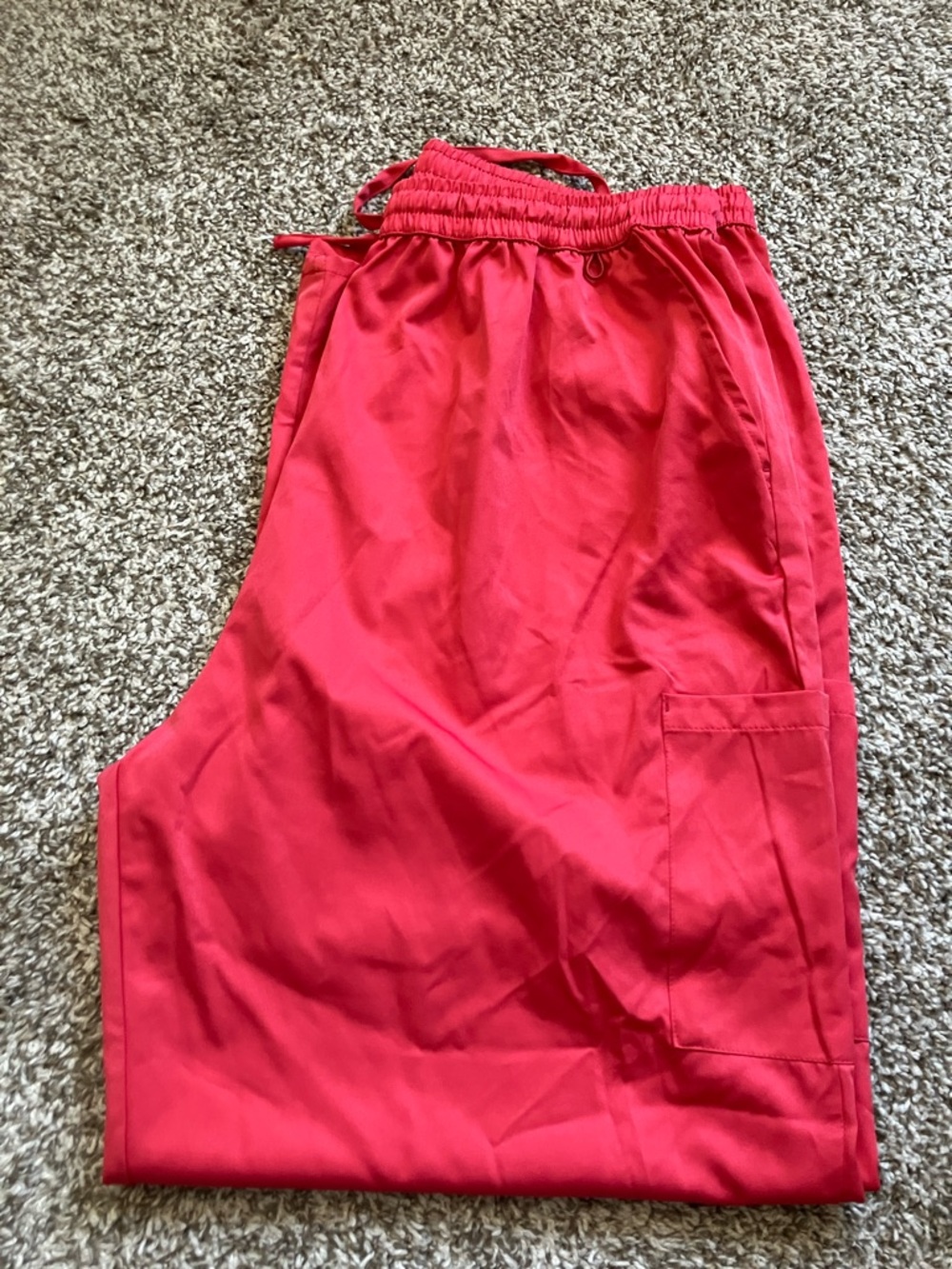 Just Love Bright Salmon Pink  Elastic-Waist Scrub Bottoms